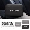 Car Logo Digital Storage Bag Data Cable Organizer For Sportage Rio Ceed Niro Soul Stonic Proceed Sorento