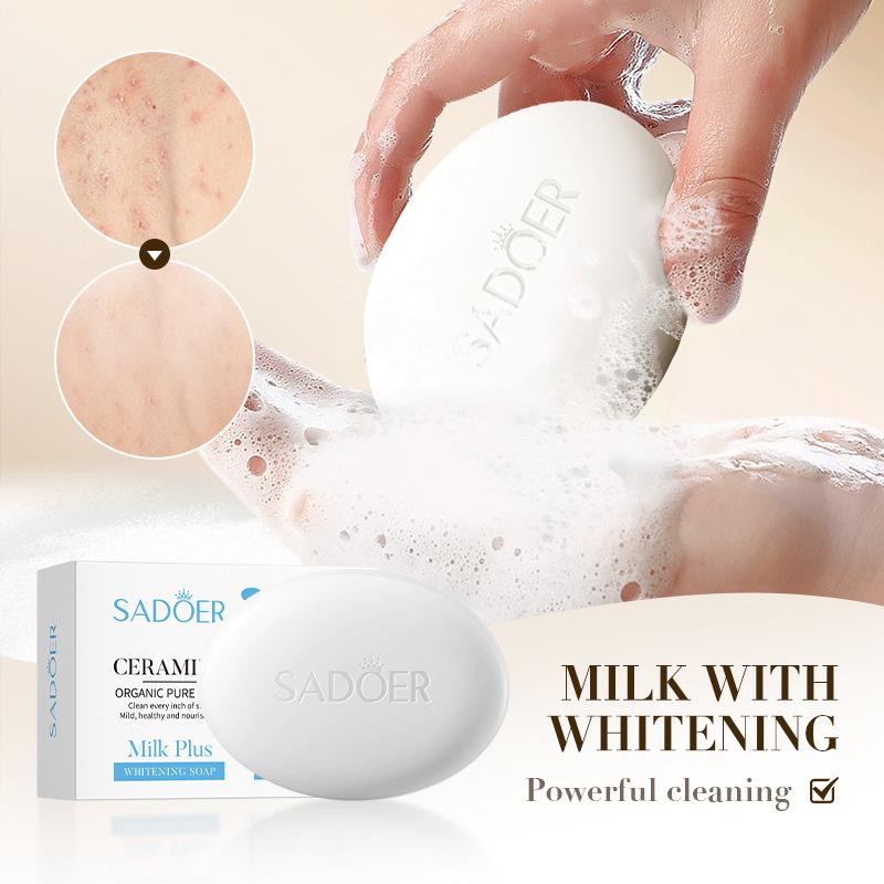 Milk Double Moisturizing Soap 100g SADOER Cleansing Body General Handmade Soap