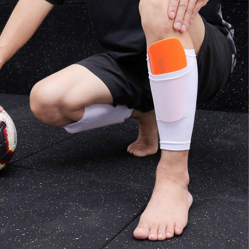 2 Pieces Soccer Set Crew Socks With Shin Guard Football Grip Socks,Leg Sleeve Sport Sock Covers for Adult