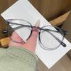 Korean Style TR90 Round Anti-Blue Light Glasses - Lightweight Retro Frame, Prescription-Compatible