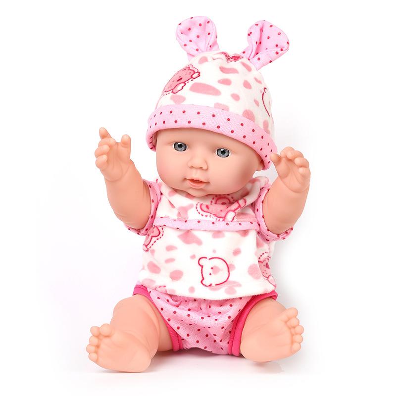 Vinyl Doll 30CM Doll Children's Simulation Soft Rubber Doll Girl Baby Play House Toy