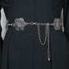 Delicate Carved Flower Buckle Waist Belt Women Coat Dress Belt Thin Waistband Shinning Ethnic Style Adjustable Belt