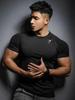 GYMSHARK 2025 New Style Men's Quick-Dry Muscle Fit Printed T-Shirt