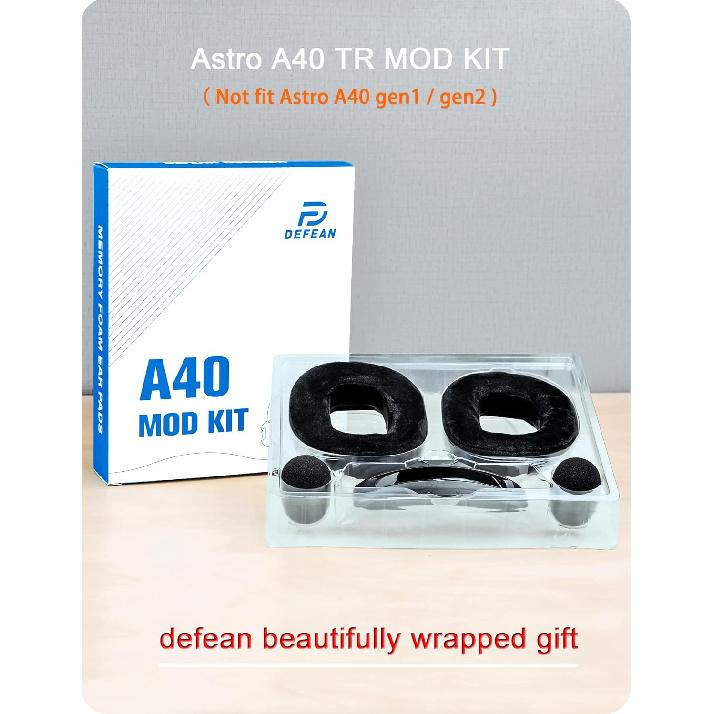 A40 TR Mod Kit – defean Replacement Earpads and Headband Compatible with Astro Gaming A40 TR Headset,Ear Cushions, Upgrade High-Density Noise