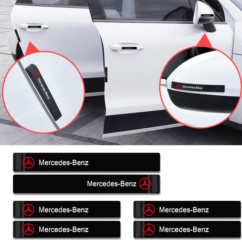 6PCS Car Door Anti-Collision Stickers Auto Body Protection Strip For Mercedes Benz AMG C E S A GLE CLC clase W204 W221 W205 W176