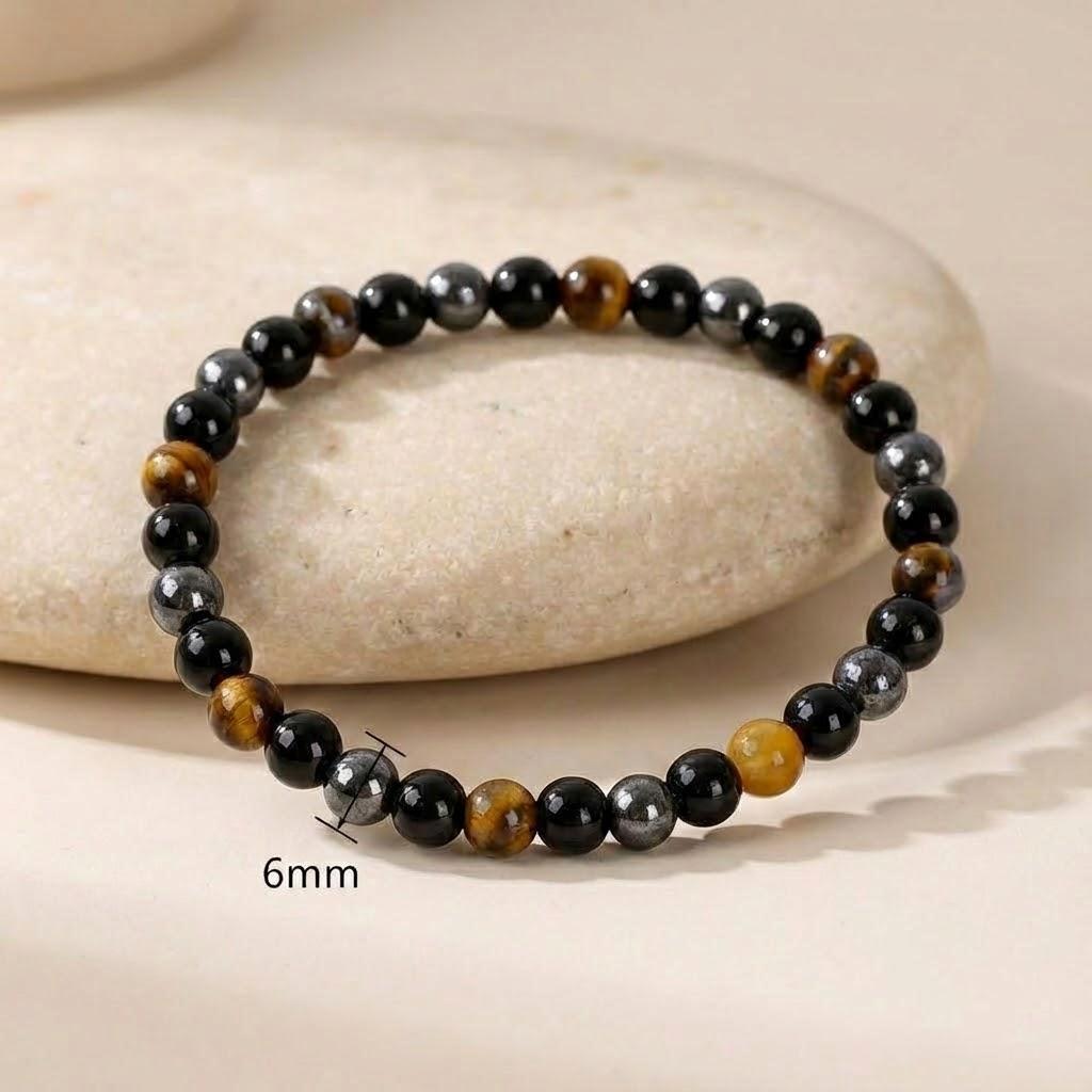 

Fashion Mens Bracelet Hand Woven Beaded Bracelet 6mm 8mm 10mm Bead Size Adjustable Wristband Jewelry Accessories Gift for Men