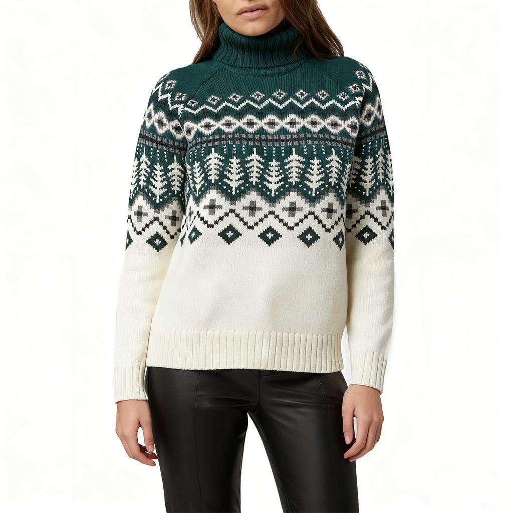 Damenpullover Strickpullover Rollkragen Langarmshirts Herbstmode