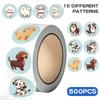 Cute Puppy Sticker Roll - 500 Sheets: Perfect for DIY Journals, Decoration, and Envelope Sealing
