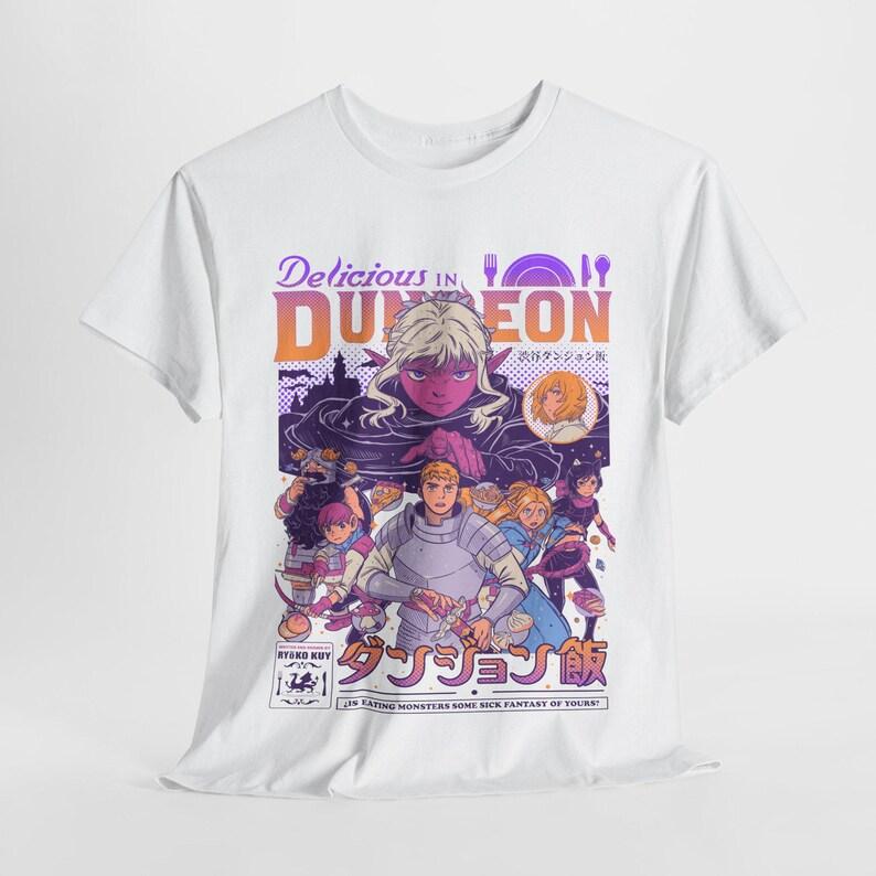 Dungeon Meshi Short Sleeve Print Tshirt Clothing Tee Women Cotton T Shirt Fashion Summer Tops Y2k Short Sleeves Classic