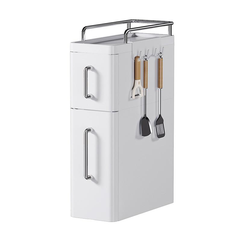 Pull-Out Kitchen Storage Rack Narrow Countertop Spice Organizer Multi-Functional Household Oil Salt Sauce and Vinegar Storage