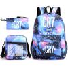 Set Zaino Scolastico Cristiano Ronaldo per Bambini Ragazzi Ragazze 15L Tessuto Oxford Borsa a Doppia Tracolla con Spallacci Imbottiti Traspiranti