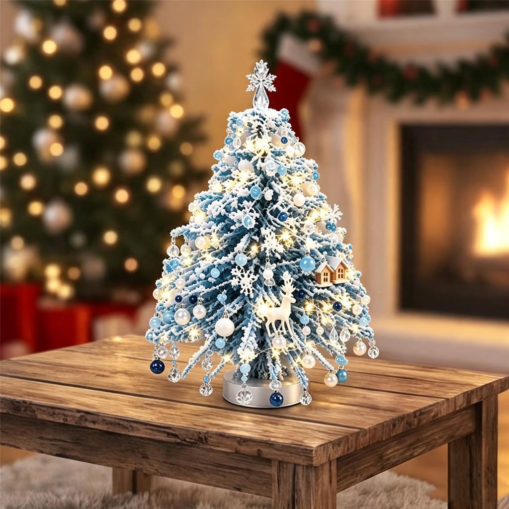 DIY Beaded Christmas Tree Kit with Colored Crystal Beads  Metal Frame  Angel Topper  Warm Glowing Tabletop Holiday Decor  Relaxing Holiday Craft