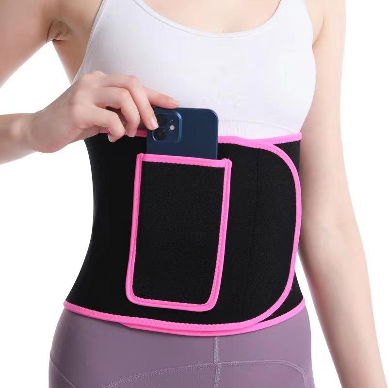 

Summer Sweaty Waist Protector Running Jump Rope Sports Belt Hidden Pockets Fitness Jumping Gymnastics Equipment Waist Protector M