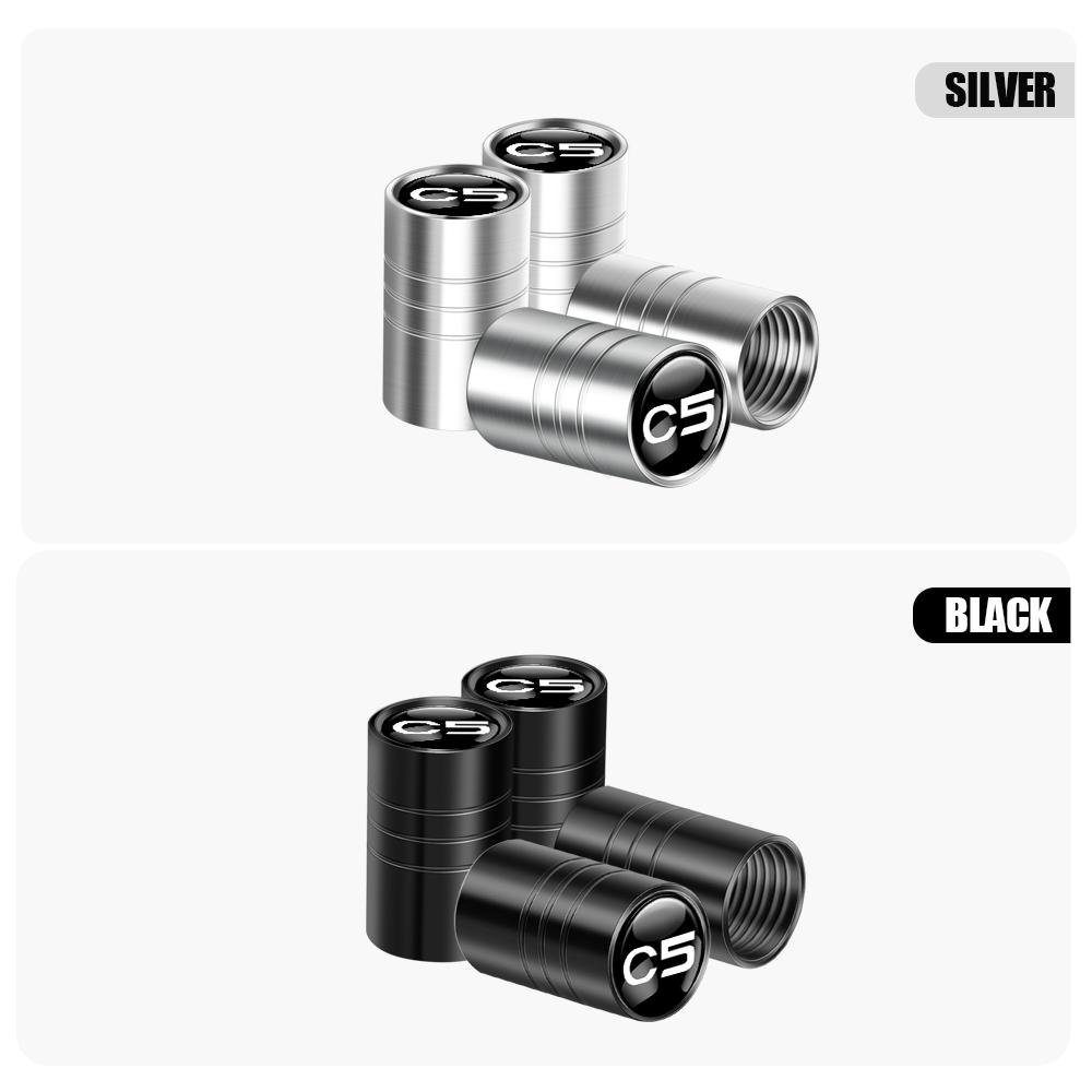 4PCS Metal Valve Cover Car Tire Airtight Cover Valve Stem Valve Cap Accessories For Citroen C1 C3 C4 C4L VTS C-ELYSEE DS DS4 C8 alr123