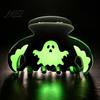 Glow in The Dark Hair Clips Halloween Claw Clips, Luminous Ghost Pumpkin Pattern Acrylic Anti-slip Fluorescent Accessories Grippers for Women