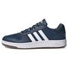 Neo Hoops 2.0 Round Toe Lace-Up Synthetic Leather Low-Top Retro Basketball Shoes Unisex Sneaker Blue White FY8631