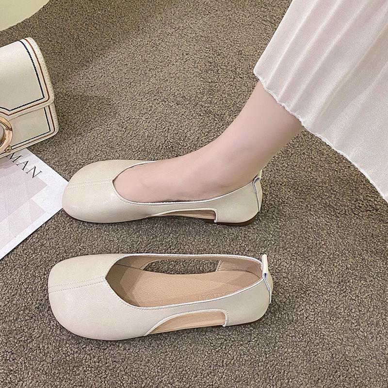 Ladies Footwear Square Toe Slip-on Women's Flat Shoes Summer Comfortable and Elegant Fashion With Discount Social 39 Shoe Sale