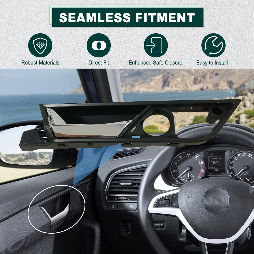 Front Left Right Auto Internal Door Handle Car Door Internal Actuator for Skoda Fabia 2015 2016 2017 Left Hand Drive 6V0837221A Front Left