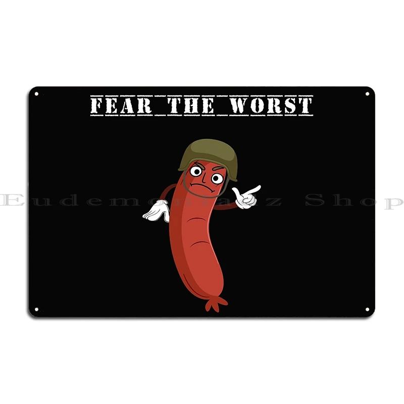 Currywurst WITH FRENCH FRIES Illustration with currywurst Wall Art Metal Design Wall Custom Iron Plaque Tin Sign Poster 20x30cm(7.8x11.8inch)