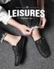 Men's Retro Leather Slip-On Driving Shoes with Zipper