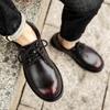 Brand New British Style Luxury Outdoor Brand Thick Bottom Oxford Shoes Men Lace Up Safety Shoes Beef Tendon Outsole Work Shoes