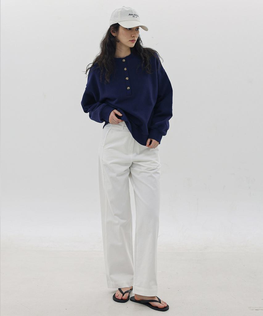 Keullaepeu Straight Cut Cotton Pants_Ivory
