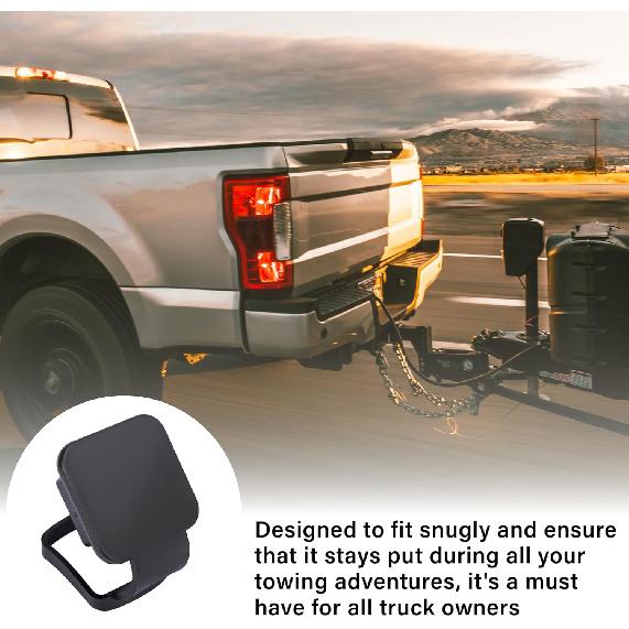 2 Inch Rubber Trailer Hitch Cover, Durable Tow Hitch Covers, Car Exterior Accessories Fits For 2 Inches Hitch Receivers, Hitch Cover Tube Plug Cap