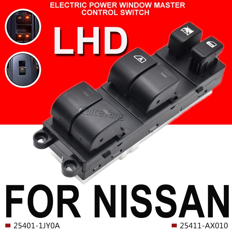 LHD Electric Power Master Window Switch 25411-AX010 Car styling For Nissan Versa SL S Tiida C11X SC11X Teana Rogue Pathfinder