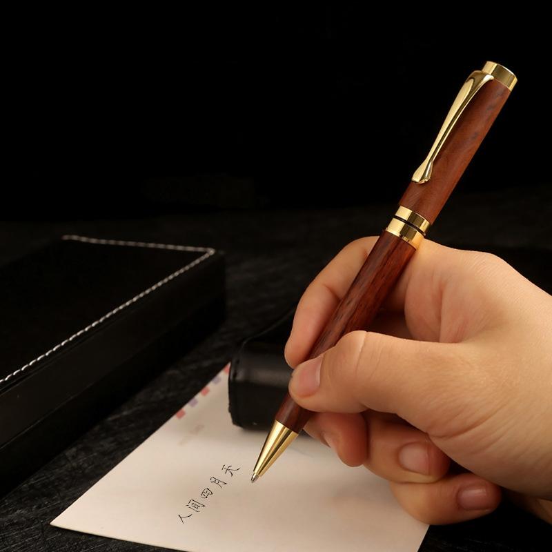 Brass Ballpoint Pen, Metal High Aesthetic Rotating Ballpoint Pen, Business Office Creative Signature Pen
