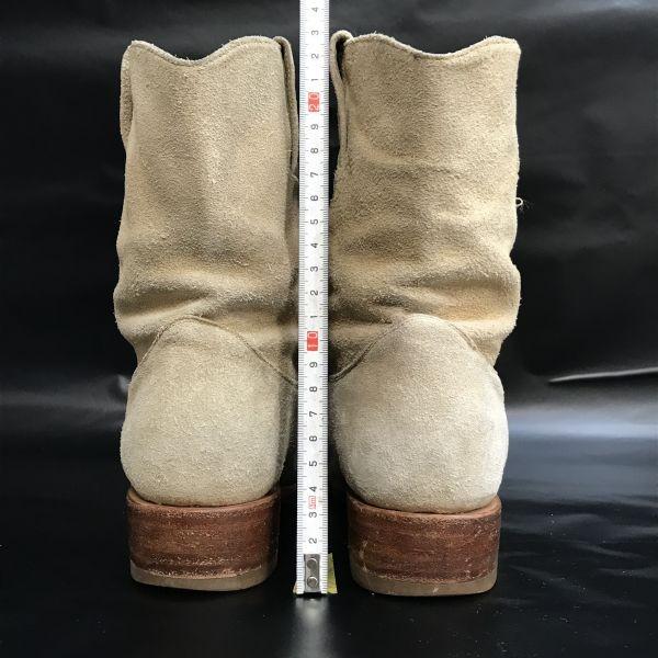 El Andalucia Mexico leather suede western pecos boots women's 23 beige(USED)