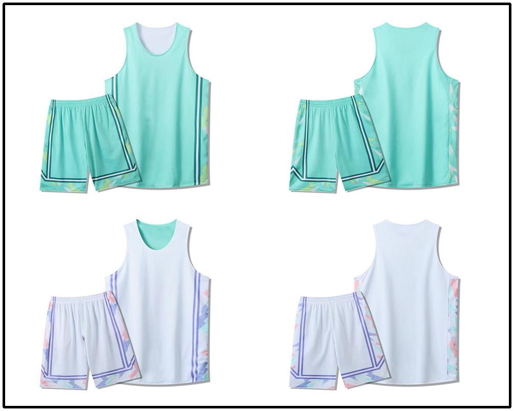 

330 Double-Sided Basketball Suit Men S And Women S League Jerseys And Shorts Summer Training Competition Training Adult M-6Xl M/155