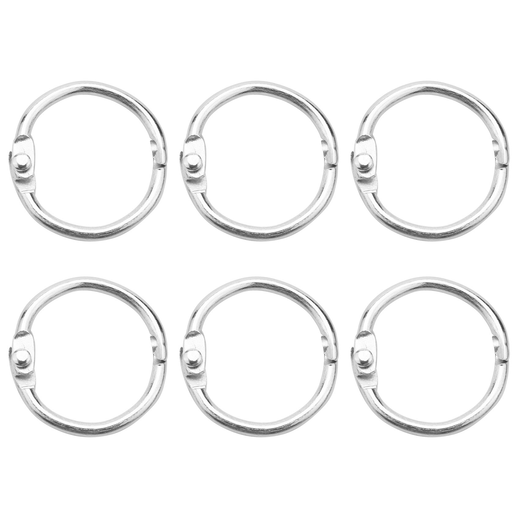 

AEE2-100Pcs Loose Leaf Binder Rings Key Rings Book Rings Binder Rings For Scrapbook/Album/Craft