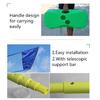 3-in-1 Outdoor Portable Badminton Set Tennis Volleyball Net with Stand Battledore 280X160cm