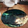 Zoro (1) Round Office Rug Decorative Floor Rug for Office Bedroom Living Room and Home Space