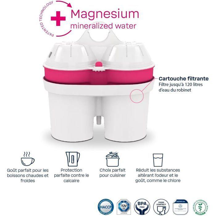 Bwt carafe filtrante vida bleu 2,6l – cartouche fournie filtrant | le calcaire le chlore, le plomb et le cuivre | enrichit magnésium