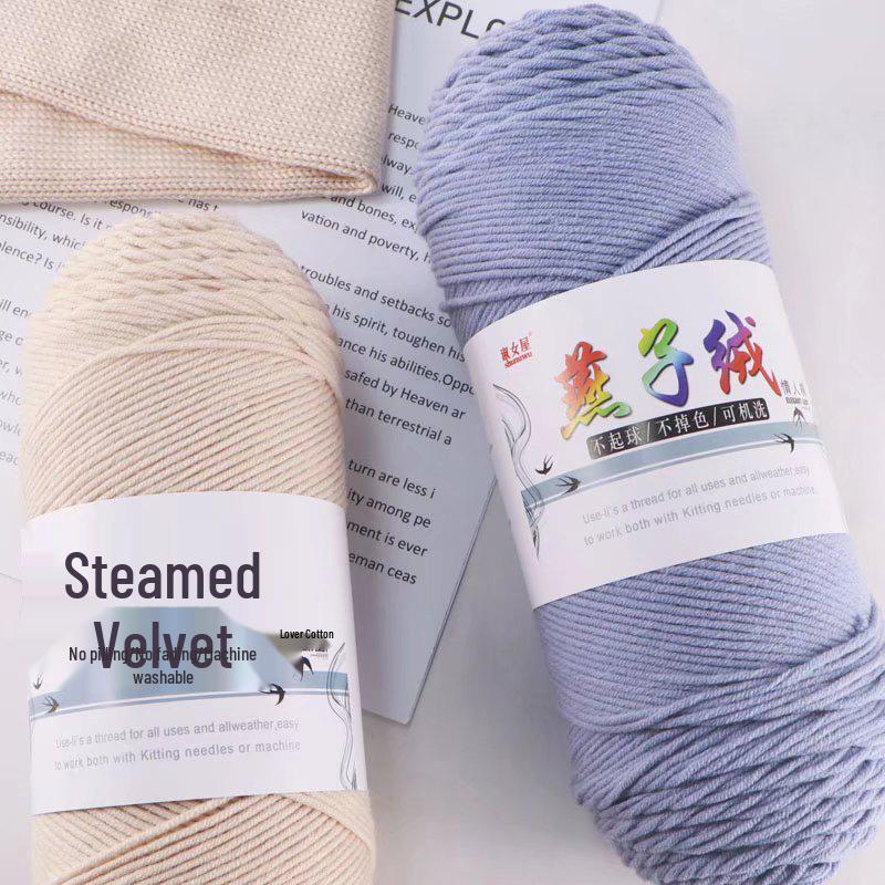 Large Skein 5-Ply Milk Cotton Yarn: Luxurious Plush for Doll Making & Seat Cushions, Available in 80 Colors