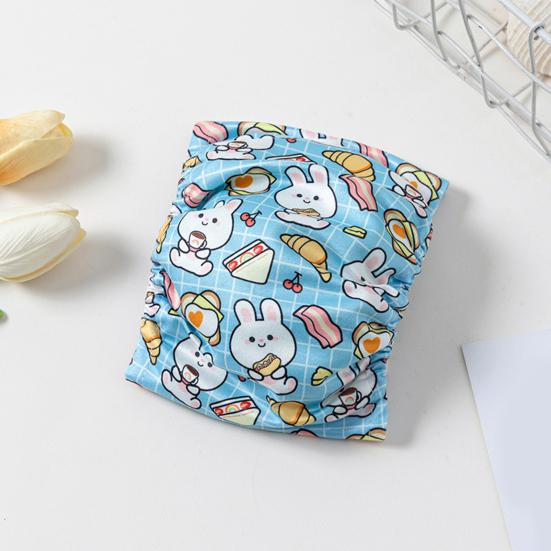 Dog Diaper Wraps Absorbent Waterproof Comfortable Printed Pattern Fastener Tape Breathable Pet Physiological Pants
