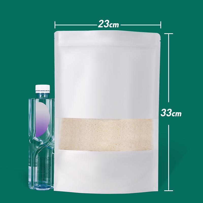 Self-Standing Kraft Ziplock Bag for Tea and Nuts Packaging