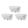 3PCS Hanging Flower Pots Railing Fence Planter Holder with Drainage Holes for Balcony Window Country Style White
