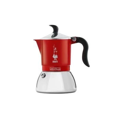Italian Coffee Maker Bialetti Fiammetta Induction 4 Cups 0 18L Aluminum Colors Red-black