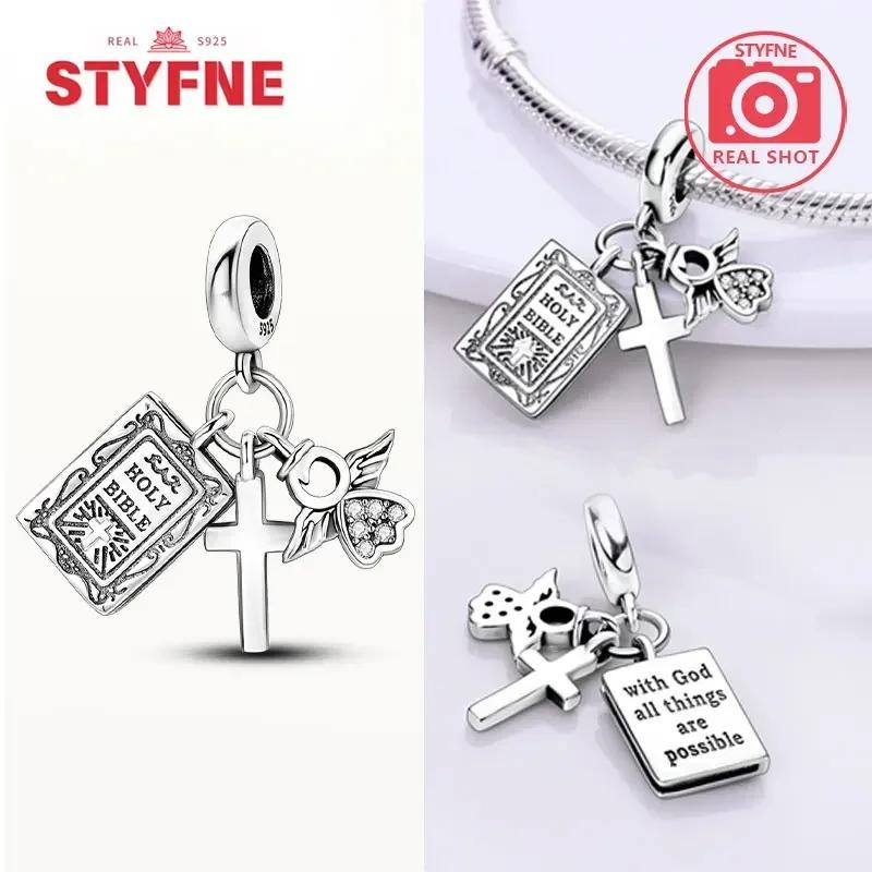 Copper Charms Religion Heart Lucky Eye Cross Beads Fit Originalbracelet For Women Fine Jewelry Gift