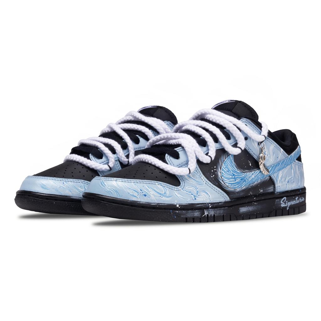 Nike Dunk Cold Mountain Ink Abrasion Resistant Abrasion Resistant Low Top Skateboard Shoes Men's Blue Black IO7606-010(Team73-)