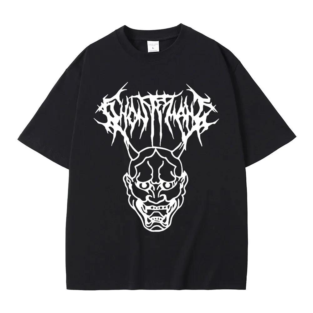 Letní pánské tričko s grafickým potiskem Módní Hip Hop Metal Rock Gotické tričko Streetwear Oversized tričko Unisex Harajuku Topy Tričko