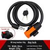 Universal Bike Lock: Anti-Theft Password Lock for Mountain Bikes & E-Bikes, Leather Ring, Portable Thick Cable Lock, Durable & Secure.