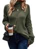 Sweater Fashionable High Neck Loose Cable Knit Long Sleeve Women's Knitted Top Luxurious Relaxed-fit Slimming and Versatile Top