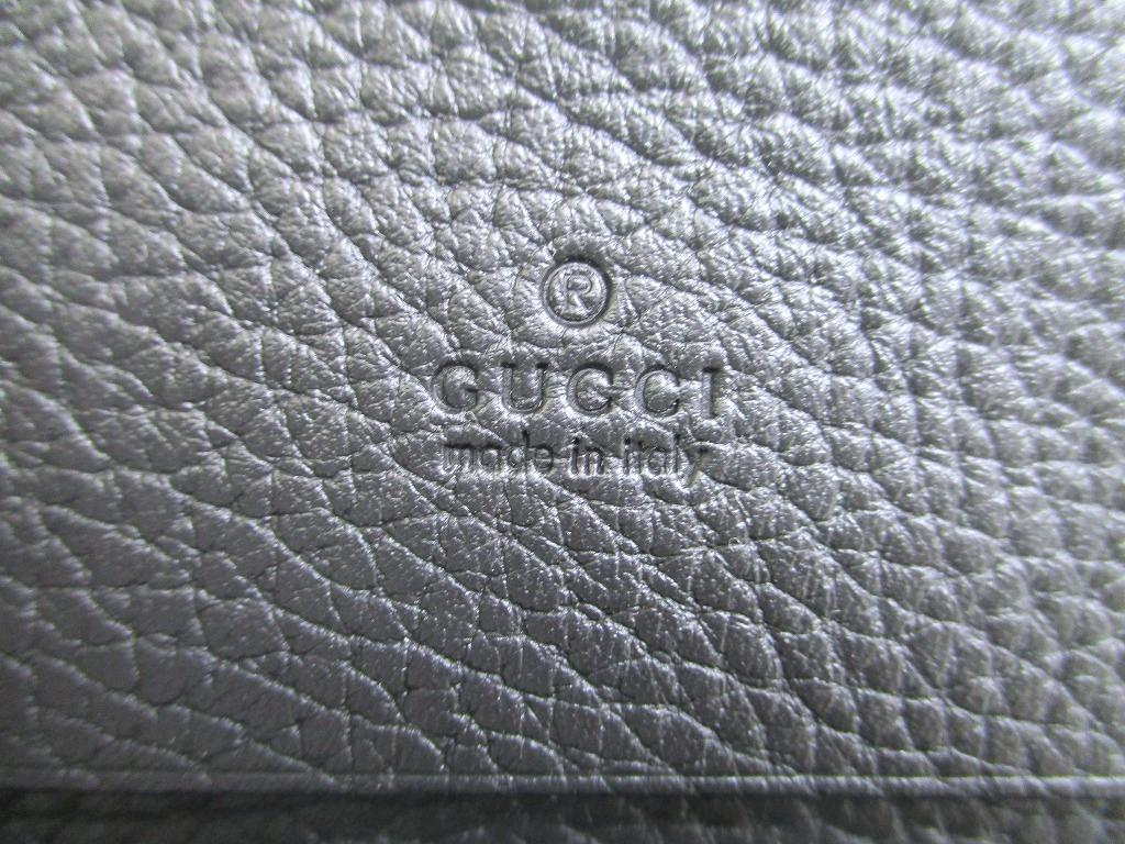 Αυθεντικό Λογότυπο GUCCI Μαύρο Δέρμα Θήκη Επαγγελματικών Καρτών Πιστωτικών Καρτών #a784 Ανακατασκευασμένο