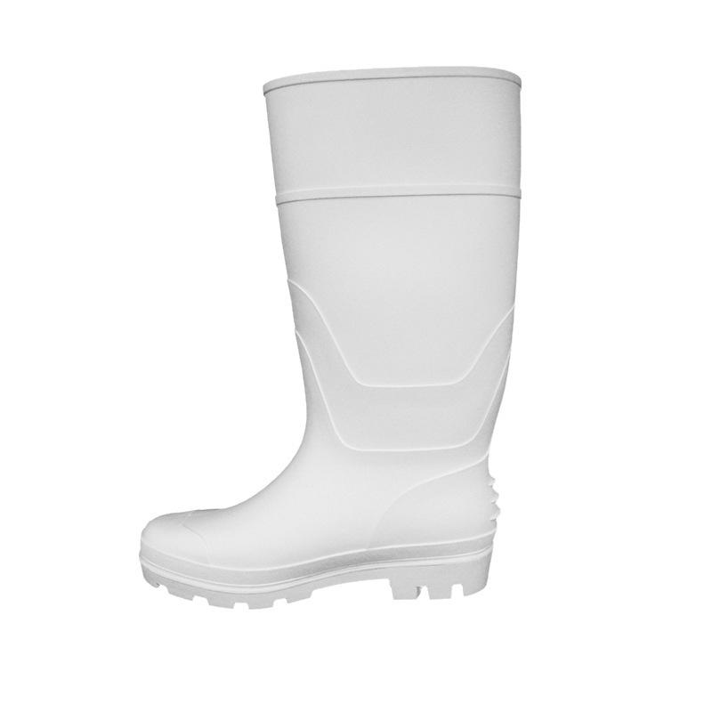 

Резиновые сапоги универсальны во все сезоны, матовые резиновые сапоги с высоким голенищем и толстой ПВХ подошвой, водонепроницаемые защитные резиновые сапоги с круглым носком универсальны белый