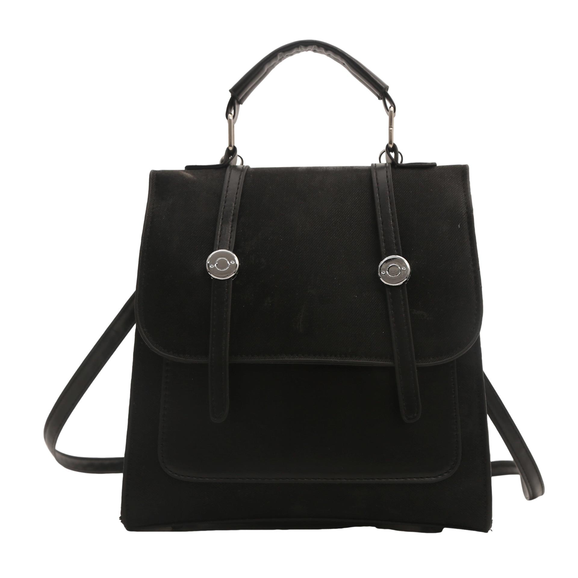 

Трендовая фактура повседневный рюкзак женский весна-лето 2024 новая мода иностранный стиль сумка через плечо простая пригородная косая сумка чёрный