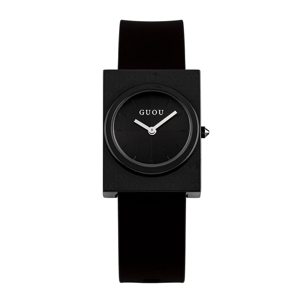 

Новые модные и простые наручные часы, квадратные снаружи и круглые внутри, кварцевые часы из силикона, повседневные и универсальные женские часы