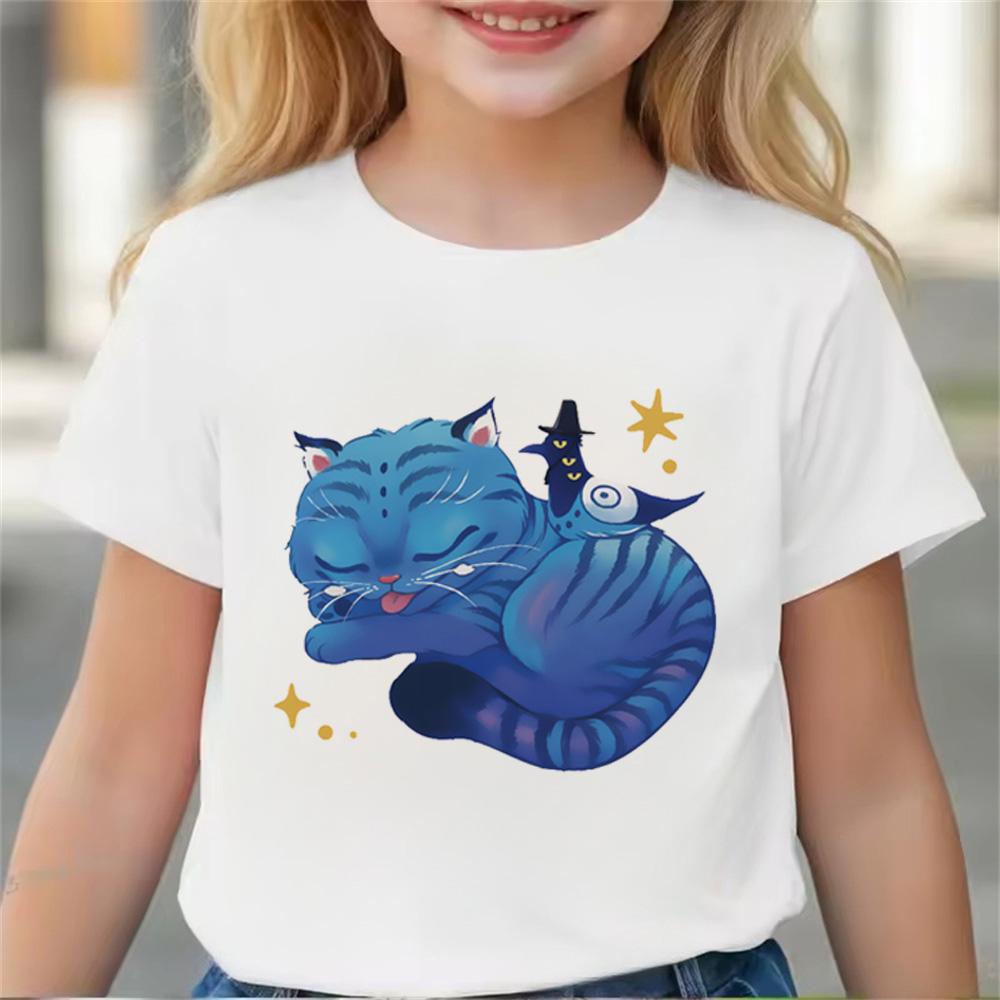 KPop Dämonenjäger Tiger Girls Boys T-Shirt K-Pop Dämonenjäger Kinderbekleidung T-Shirts Niedliches Cartoon-Print T-Shirt Tops